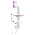 Albero per Gatti con Tiragraffi a Parete Grigio Chiaro 108 cm