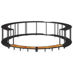 Bordo per Vasca da Spa con Portaoggetti&Gradino Polyrattan Nero