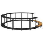 Bordo per Vasca da Spa con Portaoggetti&Gradino Polyrattan Nero