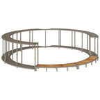 Bordo per Vasca Spa con Portaoggetti&Gradino Polyrattan Grigio