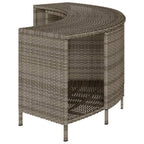 Scaffali Portaoggetti Vasca Idromassaggio 2pz Polyrattan Grigio