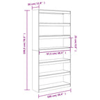 Libreria/Divisorio 100x30x199,5 cm in Legno Massello di Pino