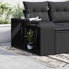 Scaffali portaoggetti 2 pz neri in polyrattan