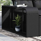 Scaffali portaoggetti 2 pz neri in polyrattan