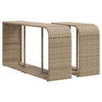 Scaffali Portaoggetti 2 pz Beige in Polyrattan