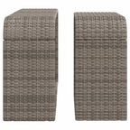Scaffali Portaoggetti 2 pz in Polyrattan Grigio