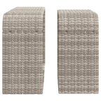 Scaffali Portaoggetti 2 pz Grigio Chiaro in Polyrattan