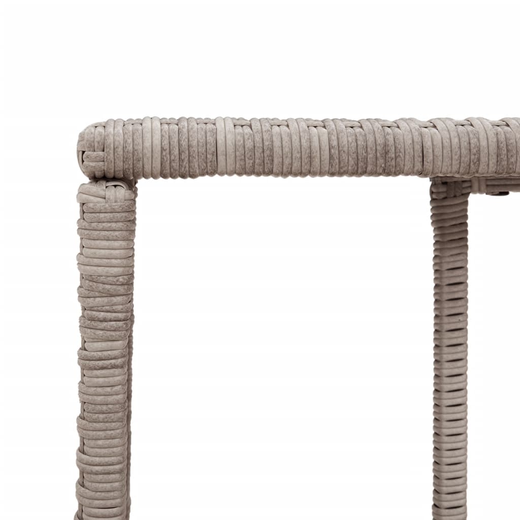 Scaffali Portaoggetti 2 pz Grigio Chiaro in Polyrattan