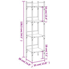 Libreria a 4 Ripiani Nera 35x30x138,5 cm in Legno Multistrato