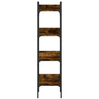 Libreria 4 Ripiani Rovere Fumo 35x30x138,5 cm Legno Multistrato