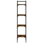 Libreria 4 Ripiani Rovere Fumo 35x30x138,5 cm Legno Multistrato