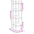 Libreria 4Ripiani Grigio Sonoma 35x30x138,5cm Legno Multistrato