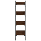 Libreria 4 Ripiani Rovere Marrone 35x30x138,5 Legno Multistrato