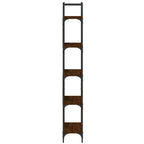 Libreria 5 Ripiani Rovere Marrone 60,5x24x166,5 cm Multistrato