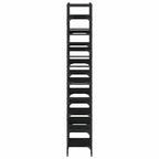 Libreria Nera 127,5x28,5x172,5 cm in Legno Multistrato
