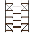 Libreria Rovere Marrone 127,5x28,5x172,5cm in Legno Multistrato