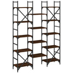 Libreria Rovere Marrone 127,5x28,5x172,5cm in Legno Multistrato