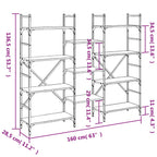 Libreria Rovere Marrone 160x28,5x136,5 cm in Legno Multistrato