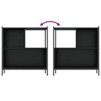 Libreria Nera 72x28x77,5 cm in Legno Multistrato