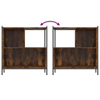 Libreria Rovere Fumo 72x28x77,5 cm in Legno Multistrato