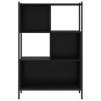 Libreria Nera 72x28x109 cm in Legno Multistrato