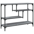 Tavolino Consolle Grigio Sonoma 100x30x75 cm Legno Multistrato