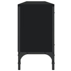 Mobile TV con Cassetto Nero 200x25x44 cm in Legno Multistrato