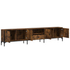 Mobile TV Cassetto Rovere Fumo 200x25x44 cm Legno Multistrato