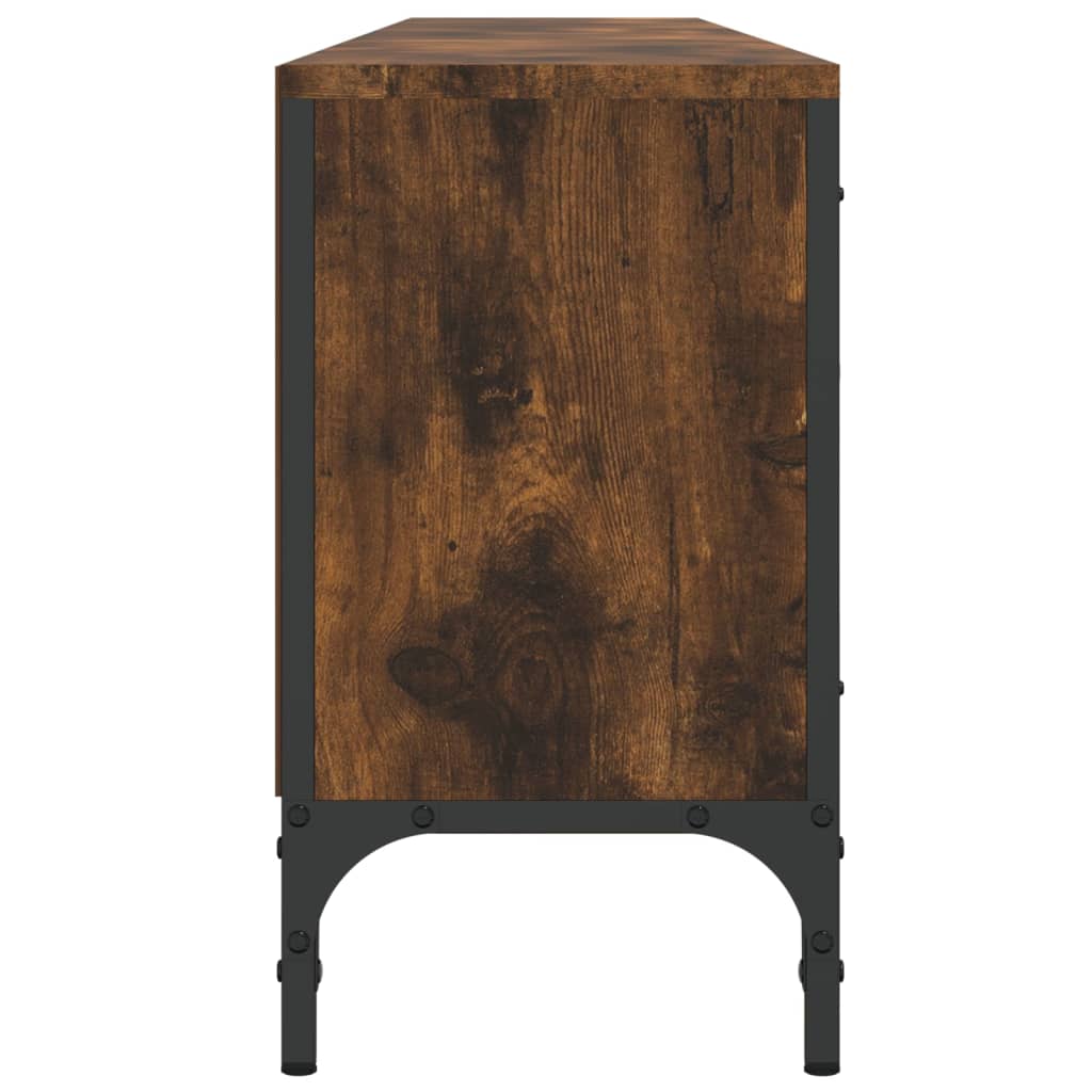 Mobile TV Cassetto Rovere Fumo 200x25x44 cm Legno Multistrato
