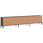Mobile TV Cassetto Rovere Fumo 200x25x44 cm Legno Multistrato