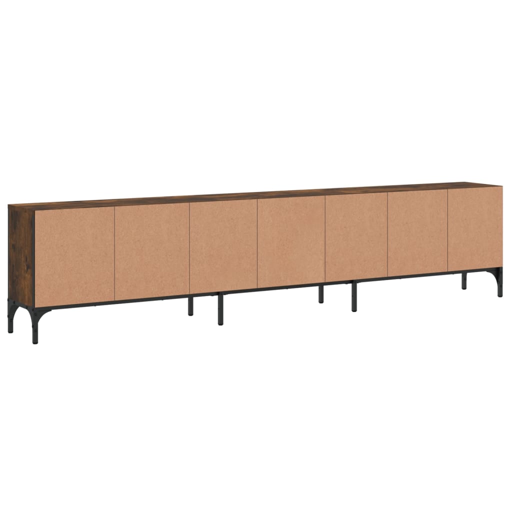 Mobile TV Cassetto Rovere Fumo 200x25x44 cm Legno Multistrato