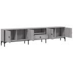 Mobile TV Cassetto Grigio Sonoma 200x25x44 cm Legno Multistrato