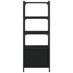 Libreria a 3 Ripiani Nera 41x30x109,5 cm in Legno Multistrato