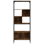 Libreria 5 Ripiani Rovere Fumo 76x33x188,5 cm Legno Multistrato