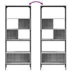 Libreria 5Ripiani Grigio Sonoma 76x33x188,5cm Legno Multistrato