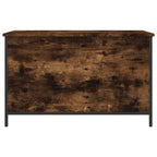 Panca Portaoggetti Rovere Fumo 80x42,5x50 cm Legno Multistrato