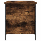 Panca Portaoggetti Rovere Fumo 80x42,5x50 cm Legno Multistrato