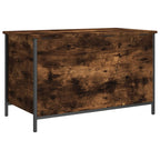 Panca Portaoggetti Rovere Fumo 80x42,5x50 cm Legno Multistrato