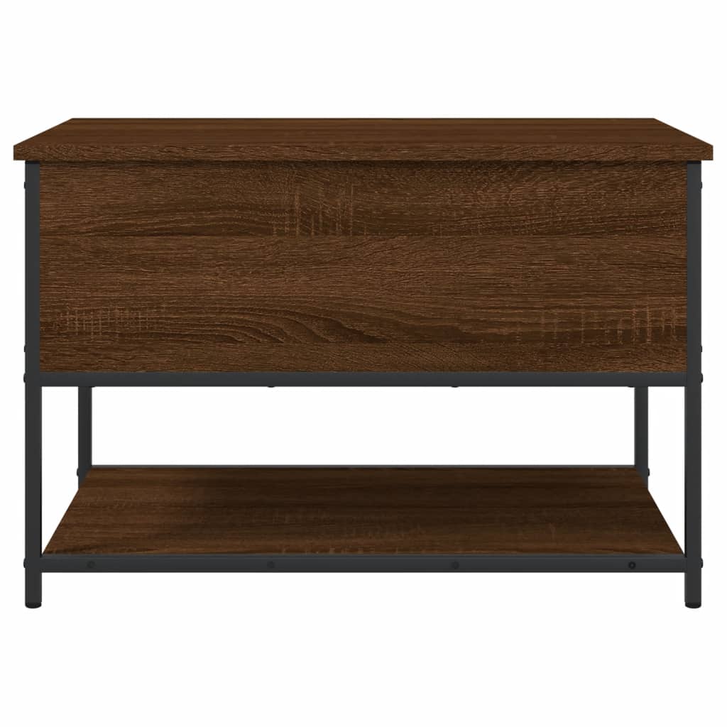 Panca Portaoggetti Rovere Marrone 70x42,5x47 Legno Multistrato