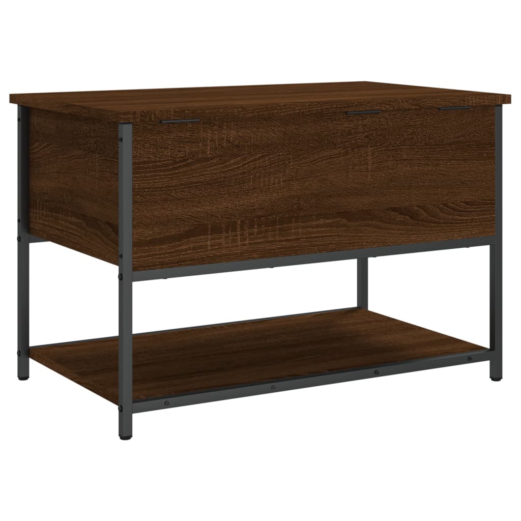 Panca Portaoggetti Rovere Marrone 70x42,5x47 Legno Multistrato