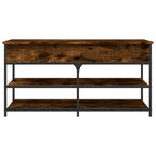Panca Porta Scarpe Rovere Fumo 100x42,5x50 cm Legno Multistrato