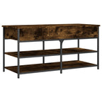 Panca Porta Scarpe Rovere Fumo 100x42,5x50 cm Legno Multistrato
