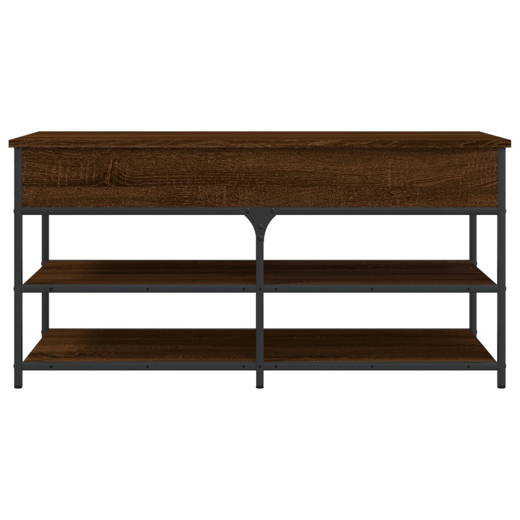 Panca Porta Scarpe Rovere Marrone 100x42,5x50 Legno Multistrato
