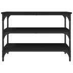 Panca Porta Scarpe Nera 70x38,5x49 cm in Legno Multistrato