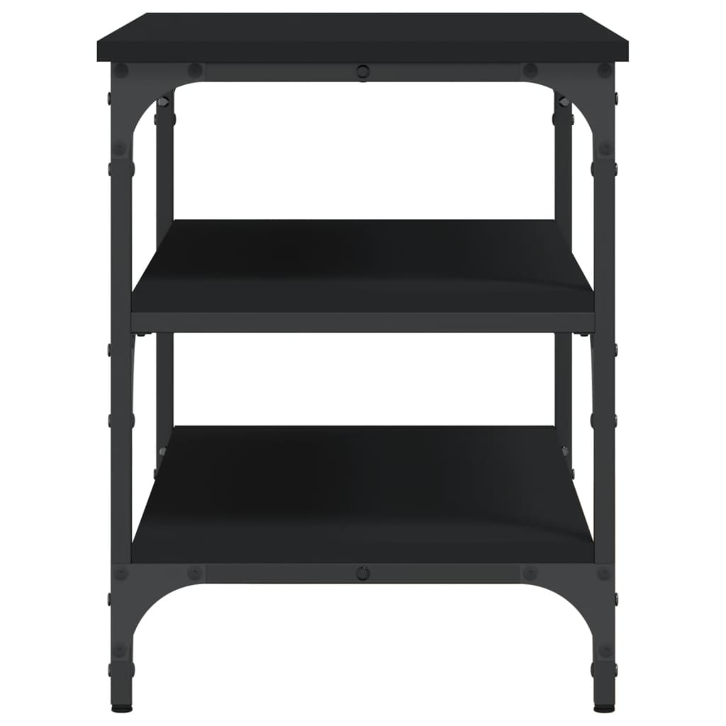 Panca Porta Scarpe Nera 70x38,5x49 cm in Legno Multistrato