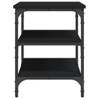 Panca Porta Scarpe Nera 70x38,5x49 cm in Legno Multistrato