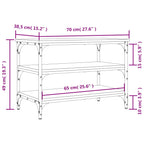 Panca Porta Scarpe Grigio Sonoma 70x38,5x49cm Legno Multistrato