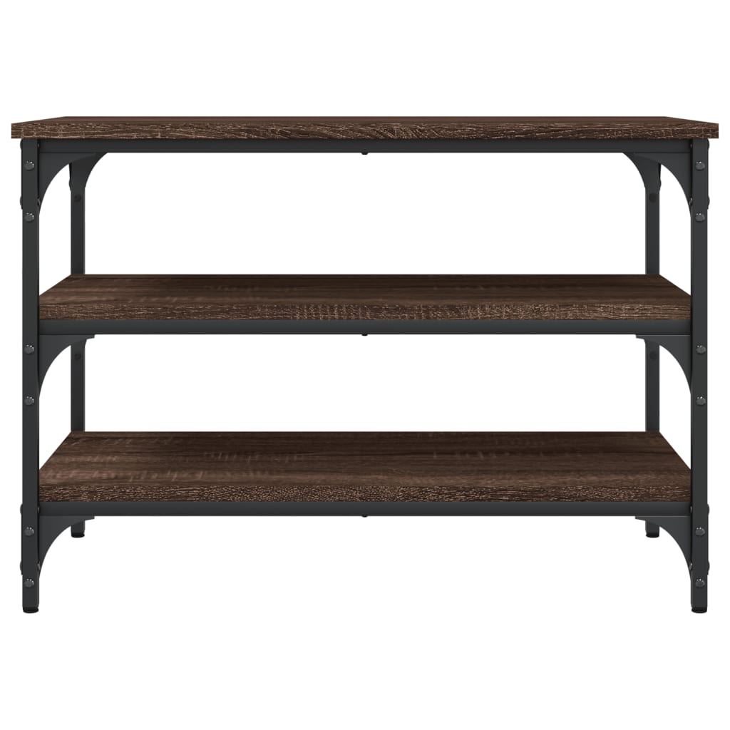Panca Portascarpe Rovere Marrone 70x38,5x49cm Legno Multistrato