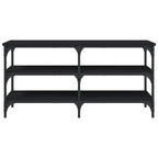 Panca Porta Scarpe Nera 100x38,5x49 cm in Legno Multistrato