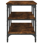 Panca Porta Scarpe Rovere Fumo 100x38,5x49cm Legno Multistrato